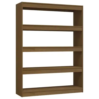 Knjižna omara - Knjižni regal za razdelitev prostora med. rjava 100x30x135,5 cm