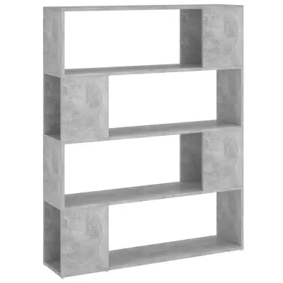 Knjižna omara - Knjižni regal za razdelitev prostora betonsko siva 100x24x124cm