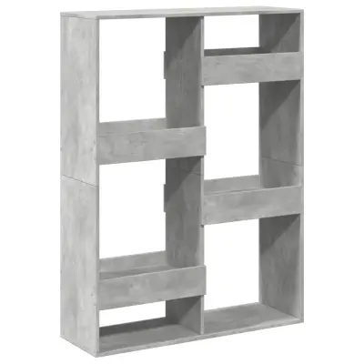 Knjižna omara - Knjižni regal betonsko siva 100x33x135 cm inženirski les