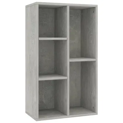 Knjižna omara - Knjižni regal betonsko siva 50x25x80 cm iverna plošča
