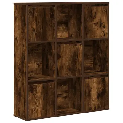 Knjižna omara - Knjižni regal dimljeni hrast 89x24x101,5 cm inženirski les