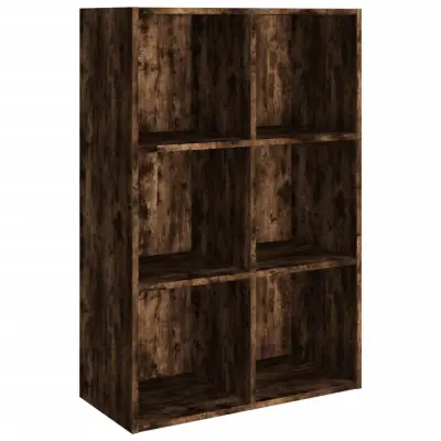 Knjižna omara - Knjižni regal dimljen hrast 66x30x98 cm inženirski les
