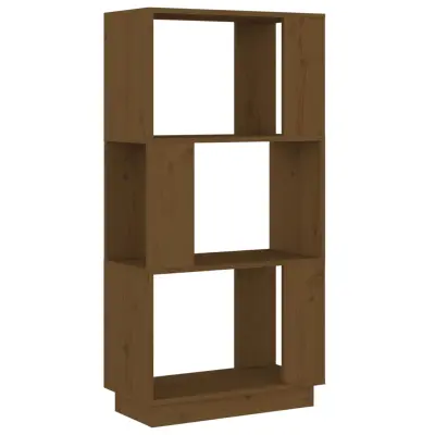 Knjižna omara - Knjižni regal medeno rjava 51x25x101 cm trdna borovina