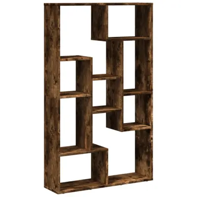 Knjižna omara - Knjižni regal dimljeni hrast 72x20x120 cm inženirski les