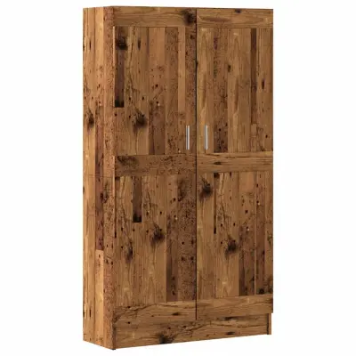 Knjižna omara - Knjižni regal starinski les 82,5x30,5x150 cm inženirski les