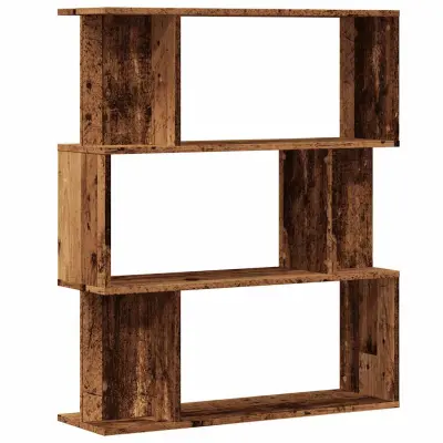 Knjižna omara - Knjižni regal starinski les 80x24x96 cm inženirski les