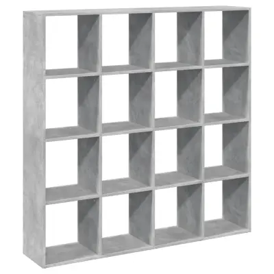 Knjižna omara - Knjižni regal betonsko siva 137,5x29x137,5 cm inženirski les