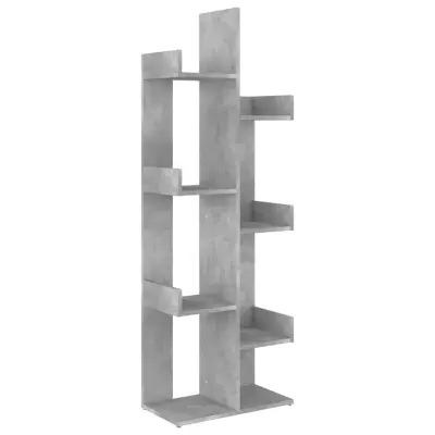 Knjižna omara - Knjižni regal betonsko siva 48x25,5x140 cm iverna plošča