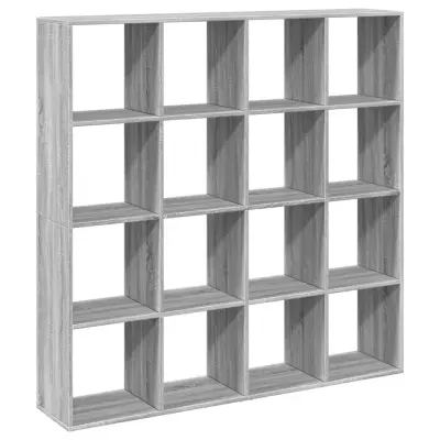 Knjižna omara - Knjižni regal siva sonoma 137,5x29x137,5 cm inženirski les