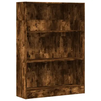 Knjižna omara - Knjižni regal dimljeni hrast 80x24x109 cm inženirski les