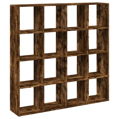 Knjižna omara - Knjižni regal dimljeni hrast 137,5x29x137,5 cm inženirski les