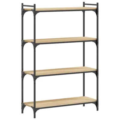 Knjižna omara - Knjižni regal 4-nadstropna sonoma hrast 80x30x120 cm inž. les