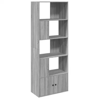 Knjižna omara - Knjižni regal siva sonoma 70x36x189 cm inženirski les
