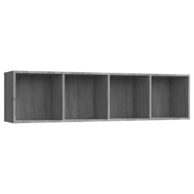 Knjižna omara - Knjižni regal siva sonoma 143x30x36 cm konstruiran les