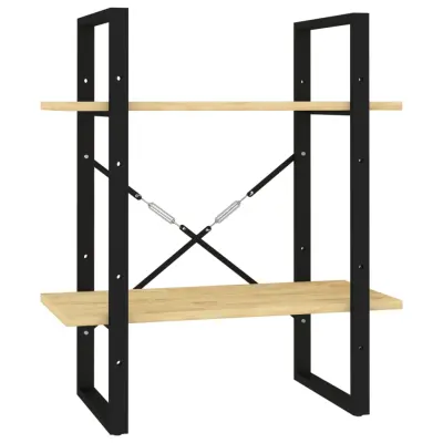 Knjižna omara - Knjižni regal 2-nadstropna 60x30x70 cm trdna borovina