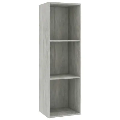 Knjižna omara - Knjižni regal betonsko siva 36x30x114 cm iverna plošča