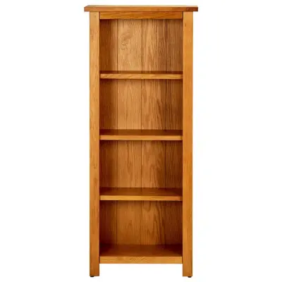 Knjižna omara - Knjižni regal 4-nadstropna 45x22x110 cm trdna hrastovina