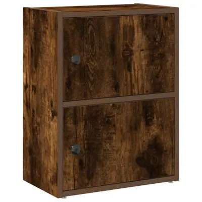 Knjižna omara - Knjižni regal dimljeni hrast 40x24x52 cm inženirski les