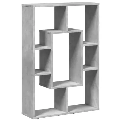 Knjižna omara - Knjižni regal betonsko siva 63x20x90 cm inženirski les