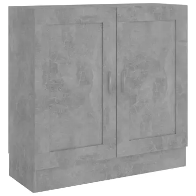 Knjižna omara - Knjižni regal betonsko siva 82,5x30,5x80 cm iverna plošča