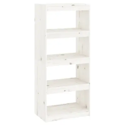 Knjižna omara - Knjižni regal bela 60x30x135,5 cm trden les