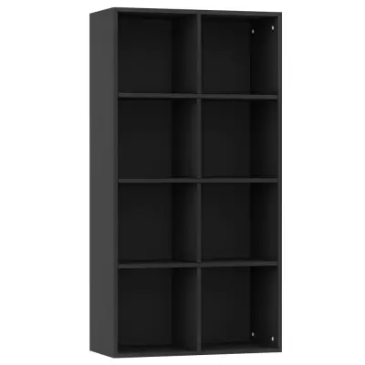 Knjižna omara - Knjižni regal črna 66x30x130 cm iverna plošča