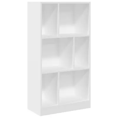 Knjižna omara - Knjižni regal bela 57x28,5x107,5 cm inženirski les
