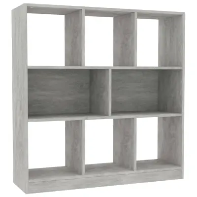 Knjižna omara - Knjižni regal betonsko siva 97,5x29,5x100 cm iverna plošča