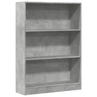 Knjižna omara - Knjižni regal betonsko siva 80x24x109 cm inženirski les