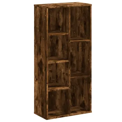 Knjižna omara - Knjižni regal dimljeni hrast 50x25x105 cm inženirski les