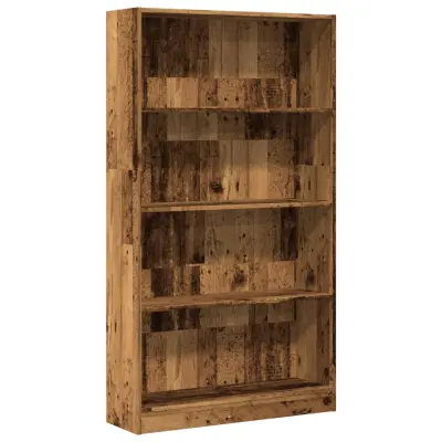 Knjižna omara - Knjižni regal starinski les 80x24x143 cm inženirski les