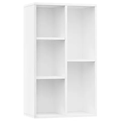 Knjižna omara - Knjižni regal bela 50x25x80 cm iverna plošča