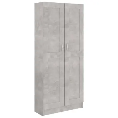 Knjižna omara - Knjižni regal betonsko siva 82,5x30,5x185,5 cm iverna plošča
