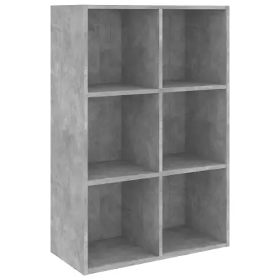 Knjižna omara - Knjižni regal betonsko siva 66x30x98 cm iverna plošča