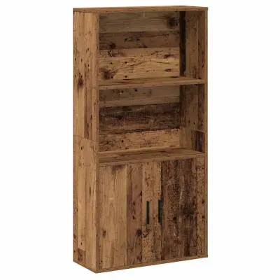 Knjižna omara - Knjižni regal starinski les 60x24x120 cm inženirski les