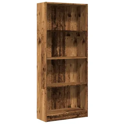 Knjižna omara - Knjižni regal starinski les 60x24x143 cm inženirski les