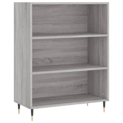 Knjižna omara - Knjižni regal siva sonoma 69,5x32,5x90 cm inženirski les