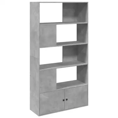 Knjižna omara - Knjižni regal betonsko siva 100x36x189 cm inženirski les