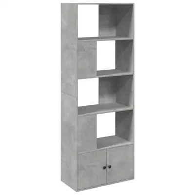 Knjižna omara - Knjižni regal betonsko siva 70x36x189 cm inženirski les