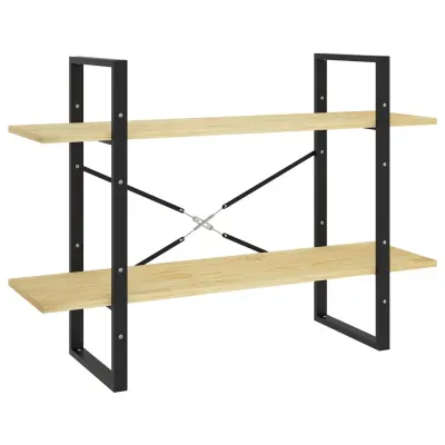 Knjižna omara - Knjižni regal 2-nadstropna 100x30x70 cm trdna borovina