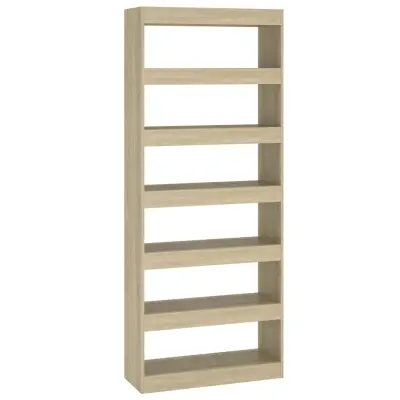Knjižna omara - Knjižni regal sonoma hrast 80x30x198 cm iverna plošča