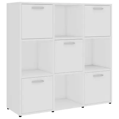Knjižna omara - Knjižni regal bela 90x30x90 cm iverna plošča