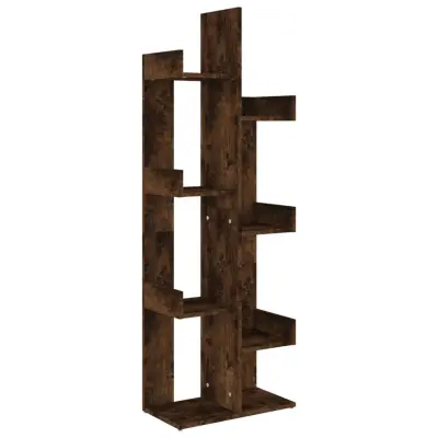 Knjižna omara - Knjižni regal 48x25,5x140 cm dimljeni hrast konstruiran les
