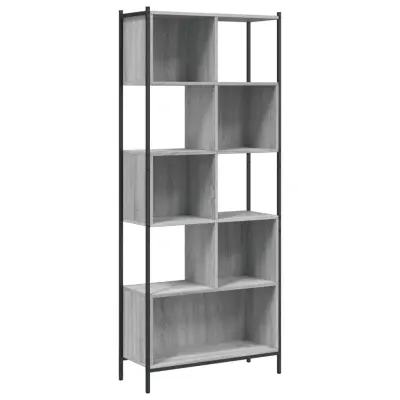 Knjižna omara - Knjižni regal siva sonoma 72x28x172 cm inženirski les