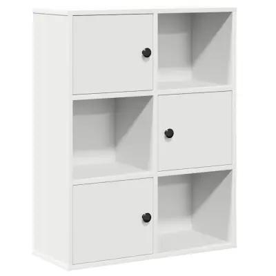 Knjižna omara - Knjižni regal bela 60x24x76,5 cm inženirski les
