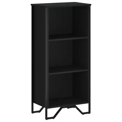 Knjižna omara - Knjižni regal črna 50x31x106 cm inženirski les