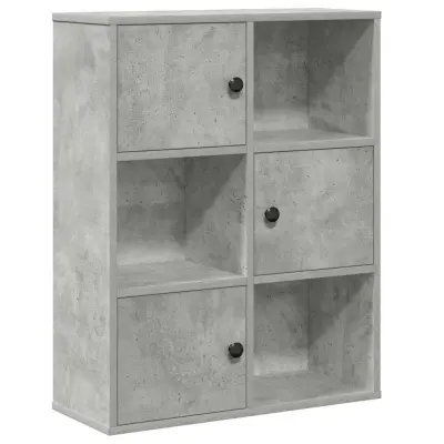 Knjižna omara - Knjižni regal betonsko siva 60x24x76,5 cm inženirski les