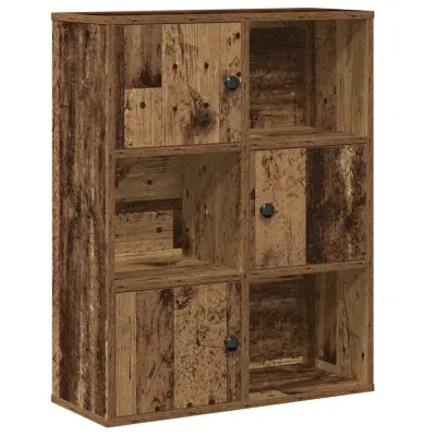 Knjižna omara - Knjižni regal starinski les 60x24x76,5 cm inženirski les