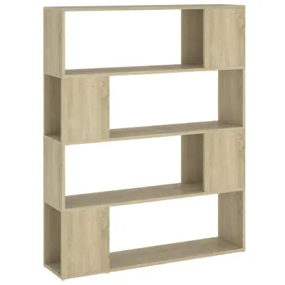 Knjižna omara - Knjižni regal za razdelitev prostora sonoma hrast 100x24x124 cm