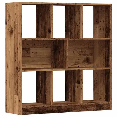 Knjižna omara - Knjižni regal starinski les 97,5x29,5x100 cm iverna plošča